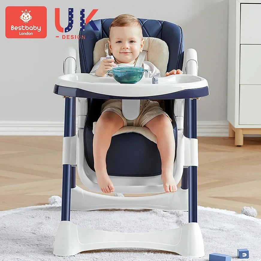 Portable Foldable Baby Dining Chair Home Cartoon Children's Dining Chair Is Available for Sitting or Lying Down