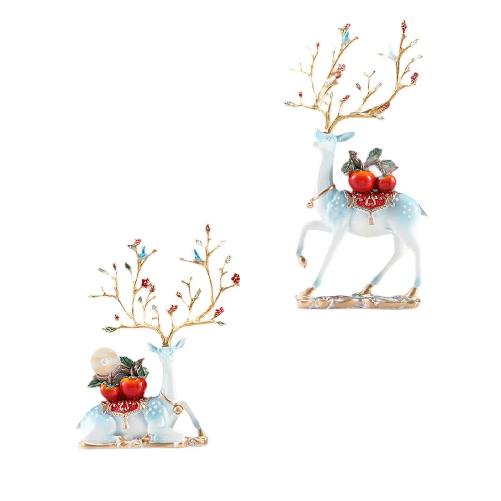 Reindeer Figurines Animal Statue Deer Statue for Office Living Room Cabinet