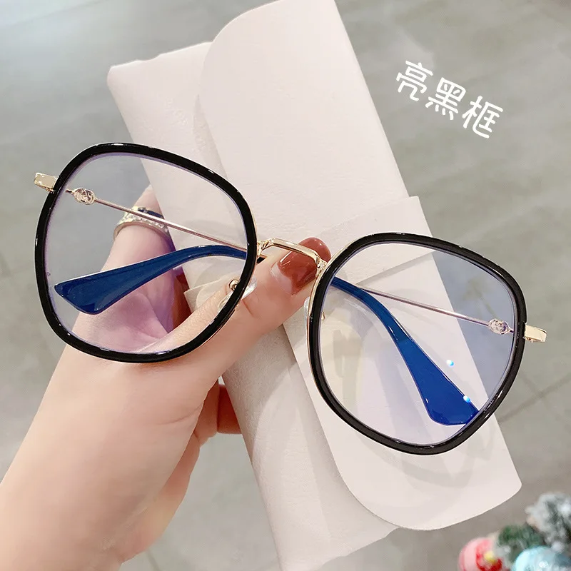 

Oversize Square Frame Anti-blue Light Glasses Women Vision Care Lens Myopia Optical Mirror Simple Classic Clear Eyewear Очки