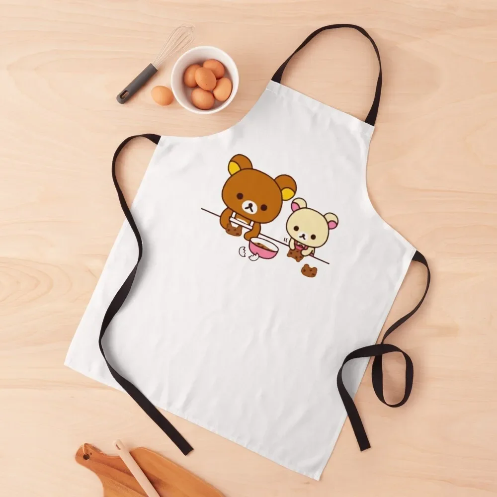 

Baking Milk and Mocha Cute Teddy Bears Apron women's work For Kitchen Waterproof Kitchen Front Apron