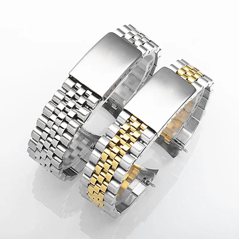 

18 19 20 21mm 22mm 316L Stainless Steel Curved End Strap Replacement Universal Waterproof Wrist Watchband Bracelet Accessories