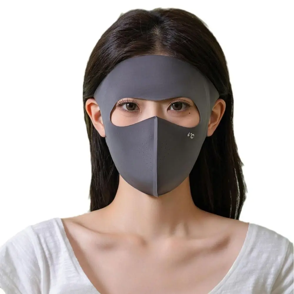 Polyester upf50 Sonnenschutz maske spurlos kleines Loch Eis Seide Gesicht Kleidung reine Farbe kühles Gesicht Sonnenschutz im Freien