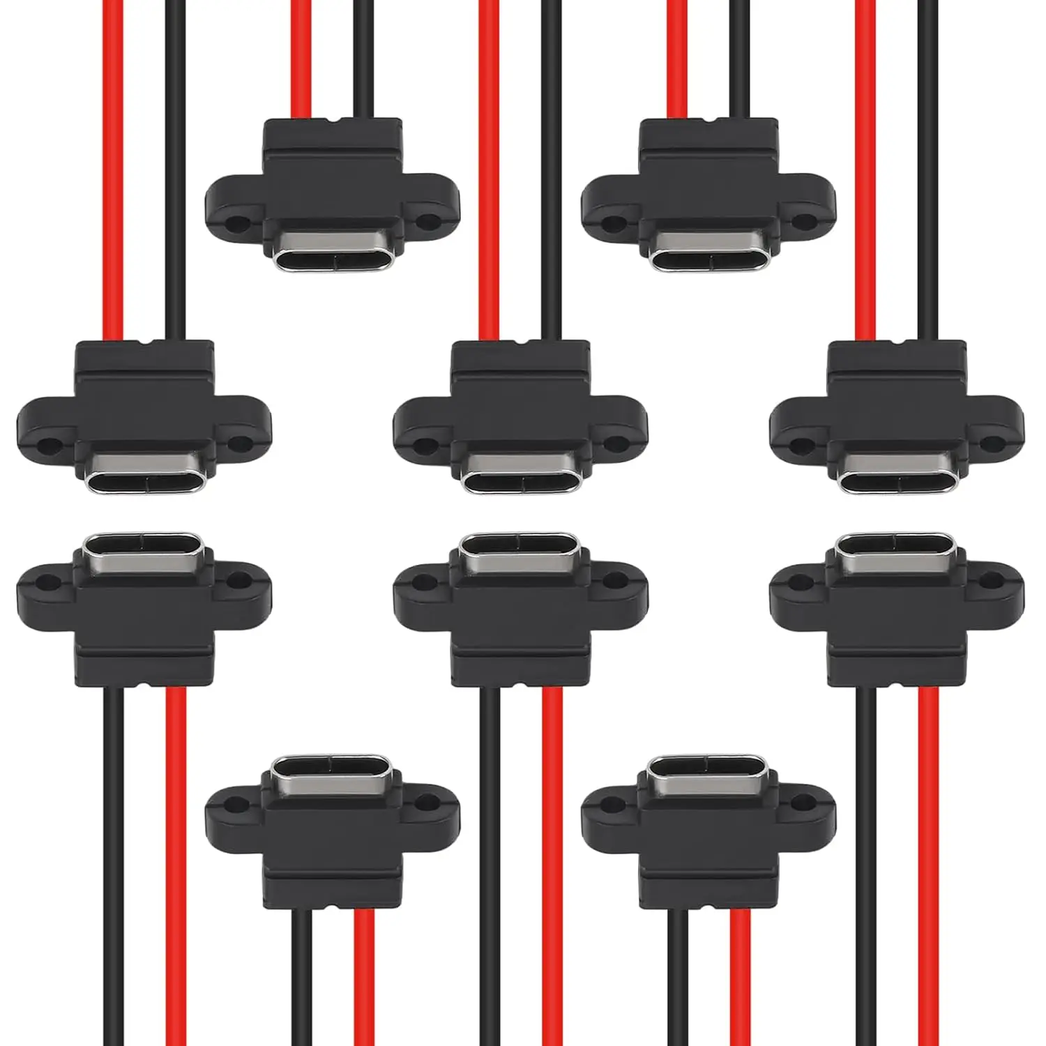 

10 шт. разъем Type-C 2-контактный SMD SMT гнездовой разъем USB C Порт зарядки Винтовое отверстие Интерфейс зарядки USB-разъем Удлинитель DIY