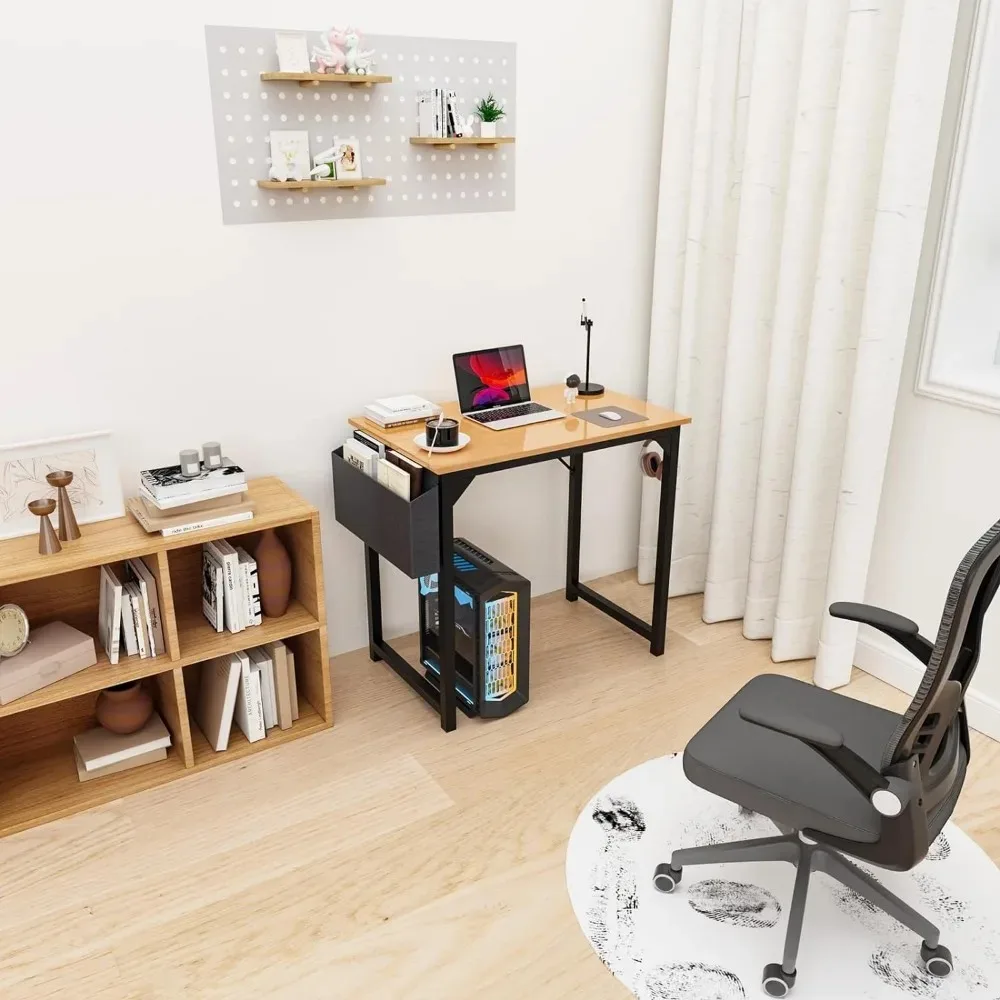 Mesa do computador pequeno do escritório, estilo simples moderno, escrita e estudo, mesa de trabalho para casa e quarto