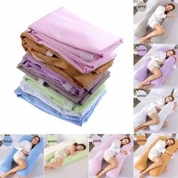 Cotton Pregnant Maternity U-type Body Pillow Case 140/150CM with Removable Washable Cover Sleeping Support for Leg Pillow Cover