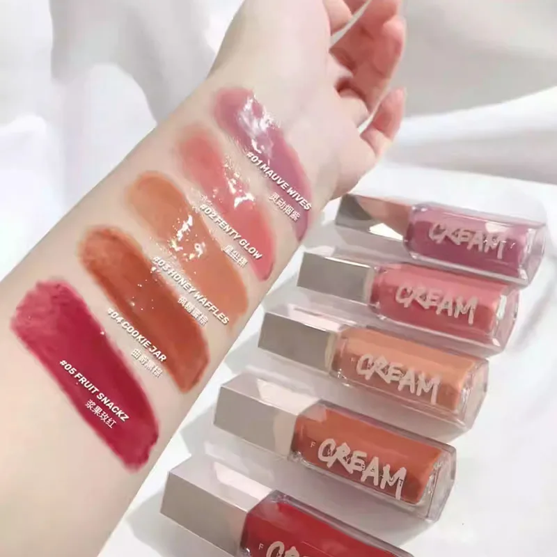 Fenty Beauty Contour Stick Lip Gloss Set Crema Sfumabile Viso Scolpire Lucido Idratante Lip Gloss Kit per il trucco per i toni della pelle