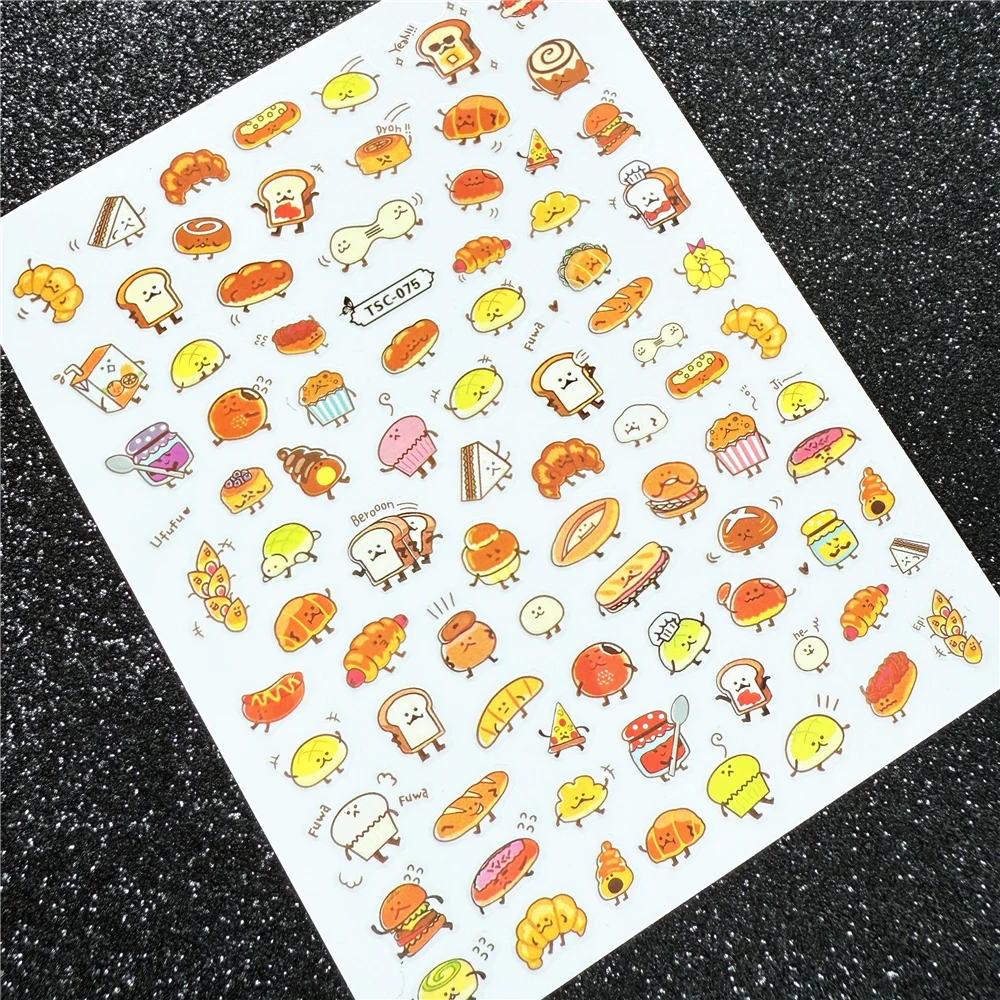 TSC-076 돌고래 네일 스티커3D 뒷면 접착제 자체 접착 네일 아트 네일 스티커 장식 도구 네일 데칼 용 슬라이더