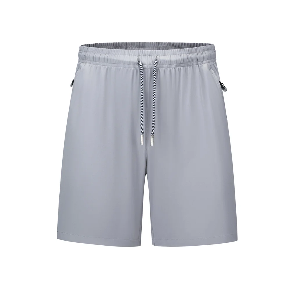 

Men's quick-drying, breathable training shorts; outdoor fitness and leisure shorts; letter-print shorts with zipped pockets