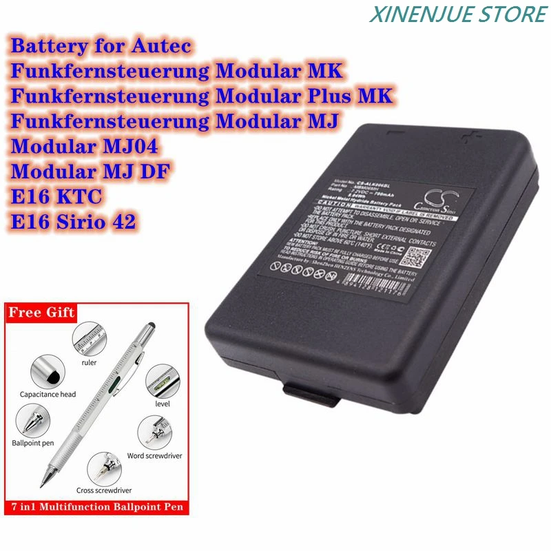 Crane Remote Control Battery MBM06MH for Autec Funkfernsteuerung Modular MJ, Modular MK, Plus MK, MJ04, MJ DF, E16 KTC