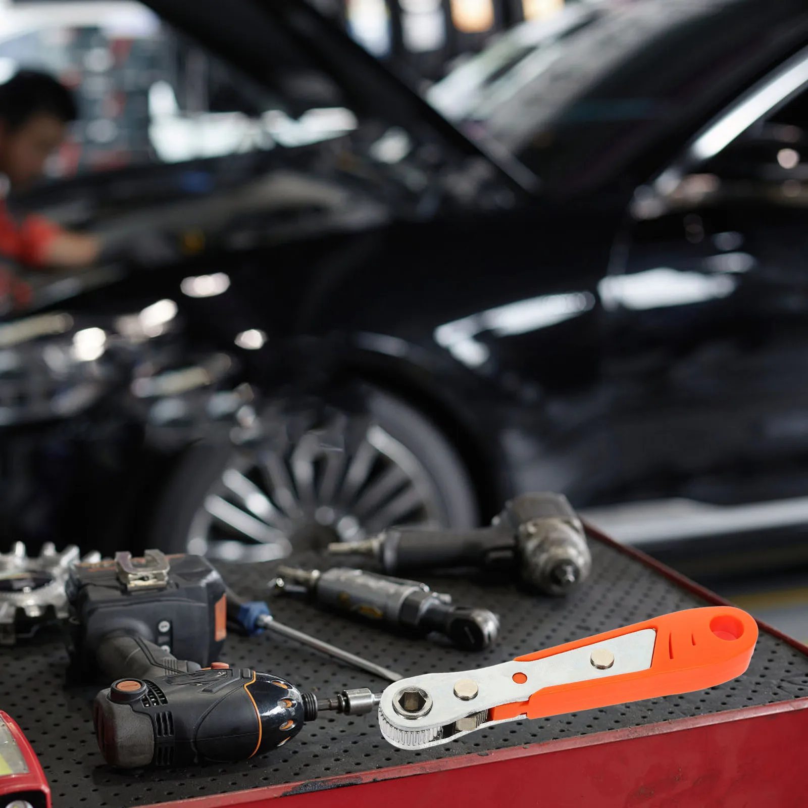 1 Zestaw Mini Kluczy Grzechotkowych do Hamulców, Regulowany Klucz Grzechotkowy z Elastycznym Uchwytem, Narzędzie Ręczne do Naprawy Hamulców w Wąskich Przestrzeniach