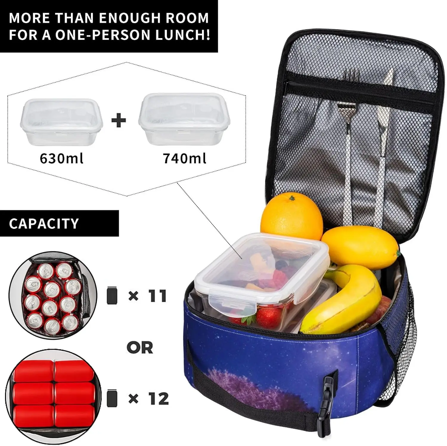 Fiambrera con forma de calavera, bolsa de almuerzo aislada para niños, niñas, niños, mujeres, fiambrera reutilizable, contenedores para mujeres y hombres, bolsa más fresca duradera