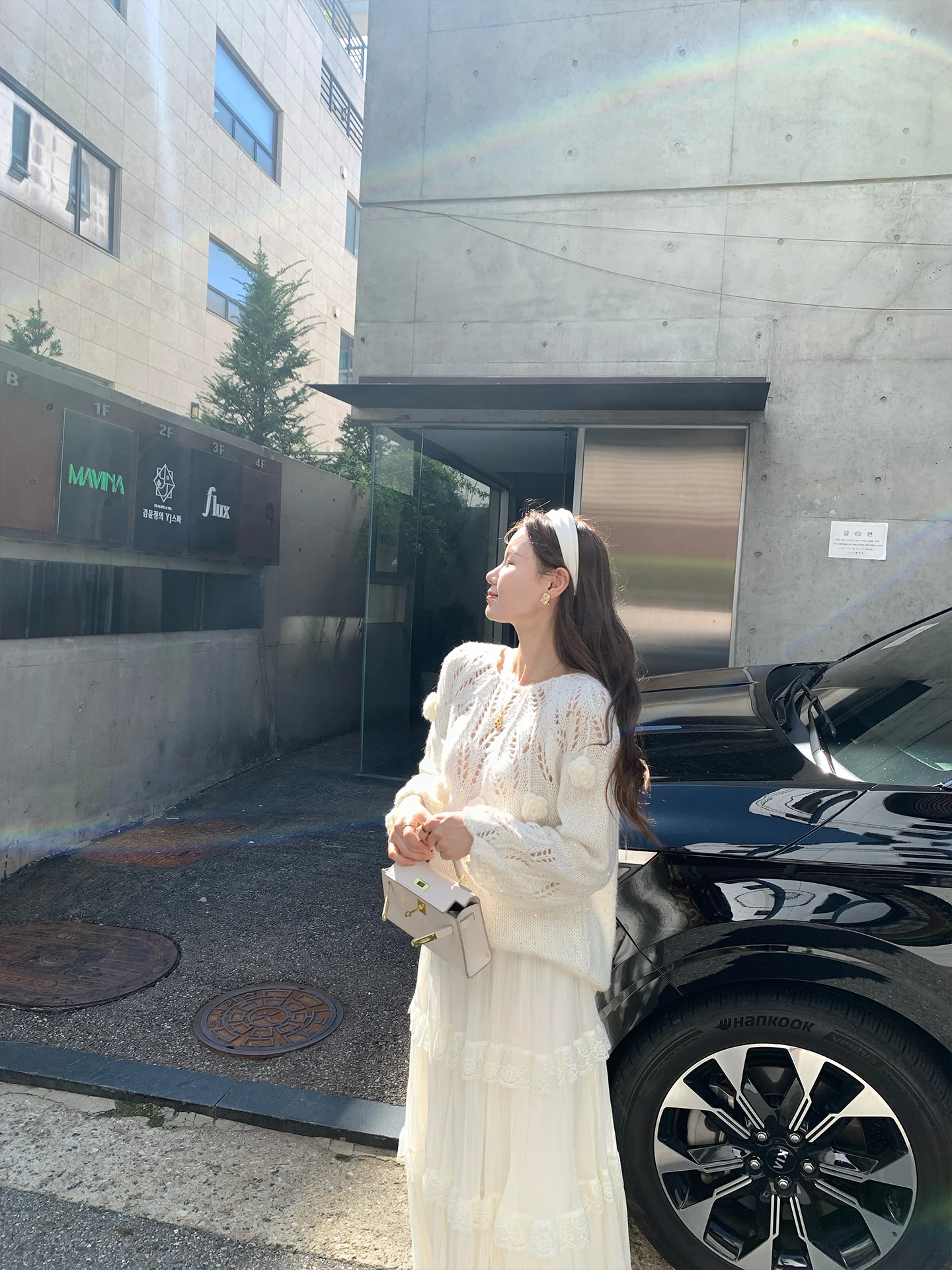 

Benxe Heavy Industry Design Floral Sweater Versatile Ele Sle Knitted Long Sve round Ne Warmth Autumn Faion Ladies