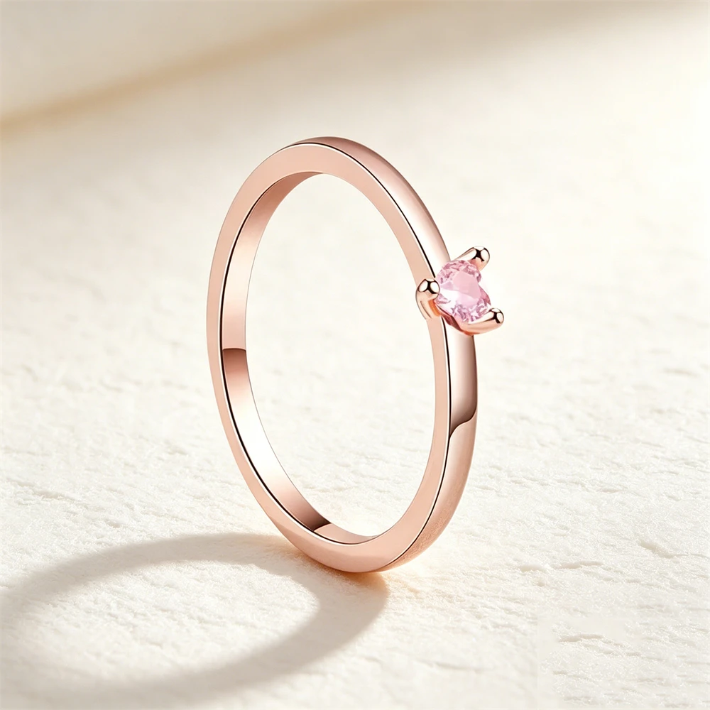Women's 925 Silver Pink Blue Butterfly Love Ring