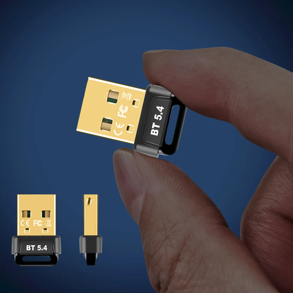 Адаптер BT 5.4 USB BT 5.3 Dongle Plug and Play Беспроводной BT-передатчик Приемник для ПК Мышь Клавиатура Наушники Динамики