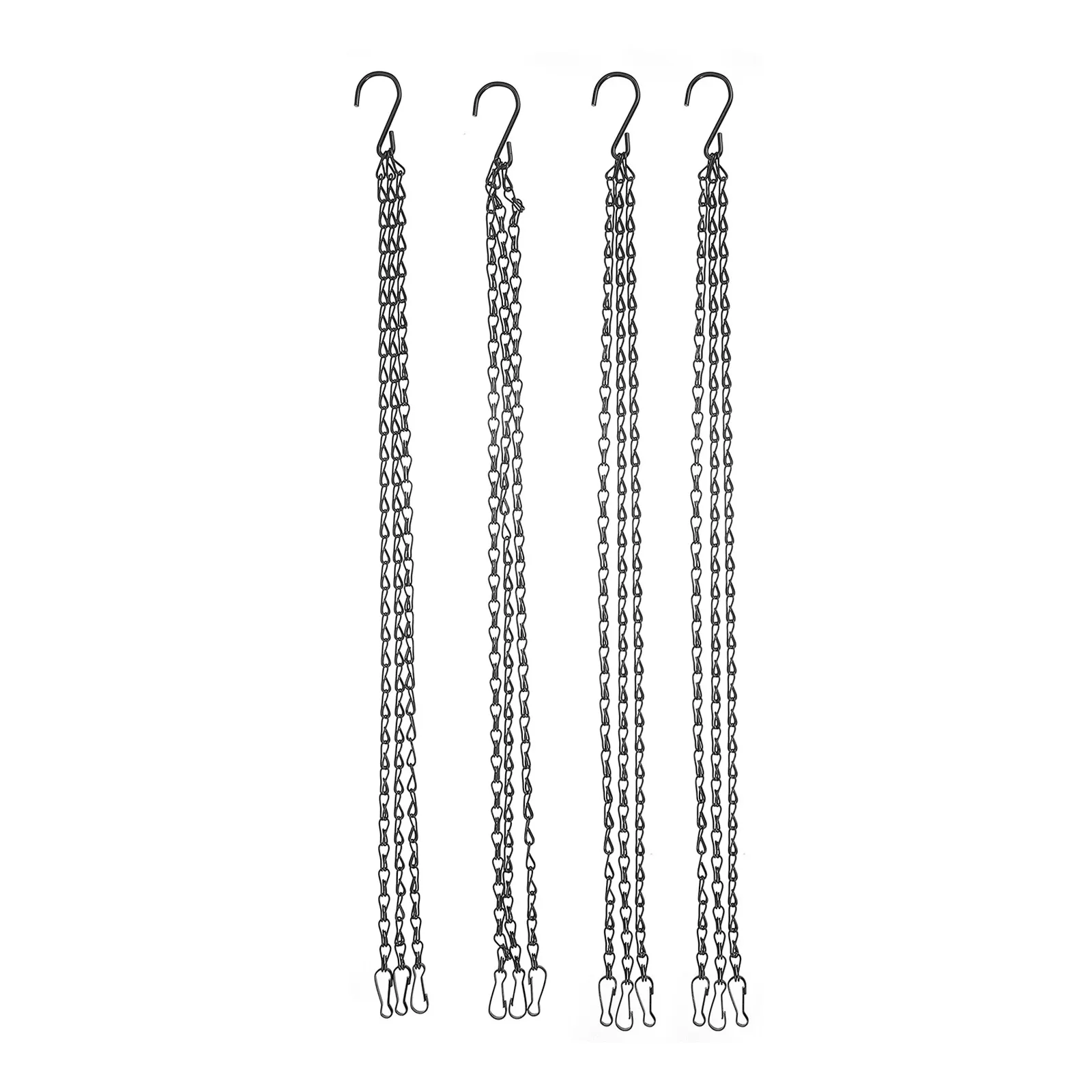 4Pcs Flower Pot Hanging Chain -Strand Design for Secure Plant Basket Display Space Saving Home Garden Decoration Heavy