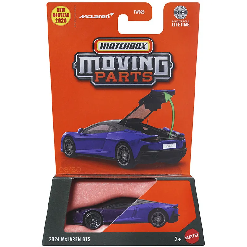 2026 Matchbox Moving Parts Car 2024 McLaren GTS 1/64 Metal Die-cast Model Collection Toy Vehicles FWD28