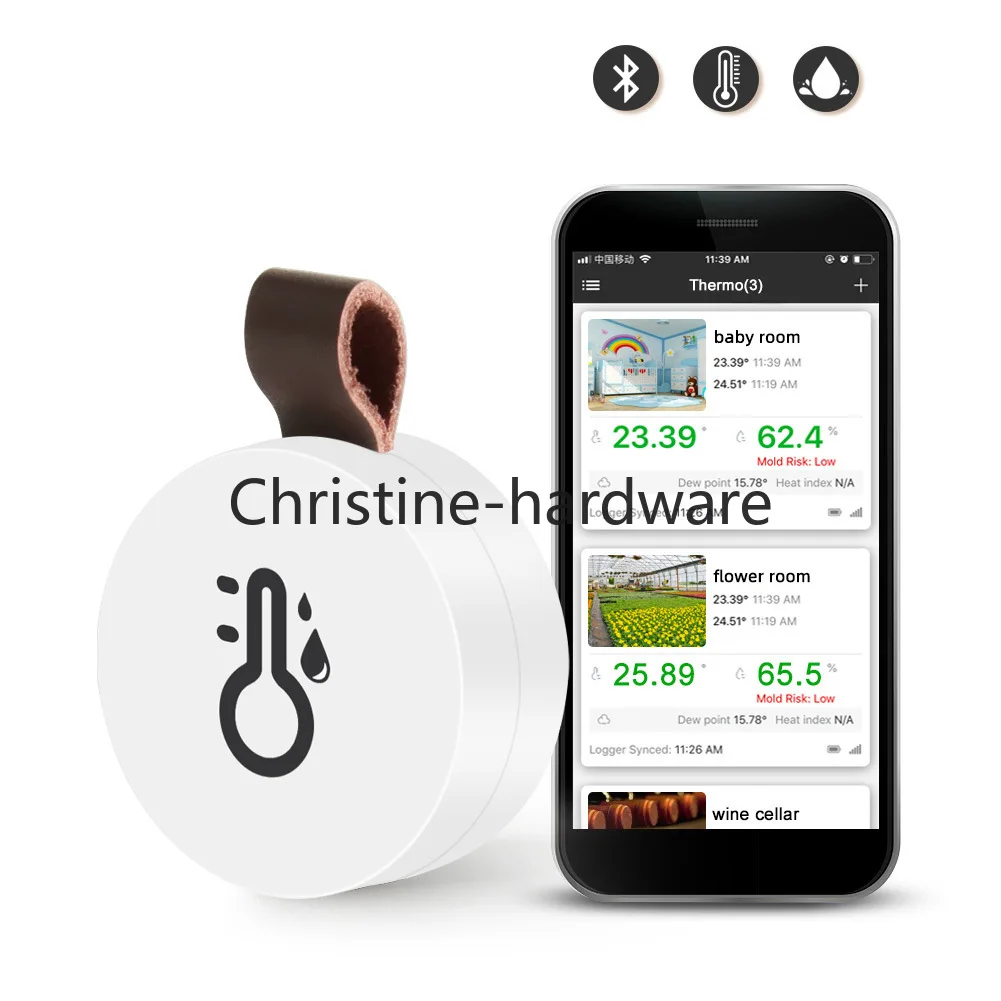 

Wireless Thermometer Hygrometer Bluetooth Remote Control Thermometer Accurate Sensitive Indoor Temperature Humidity Sensor