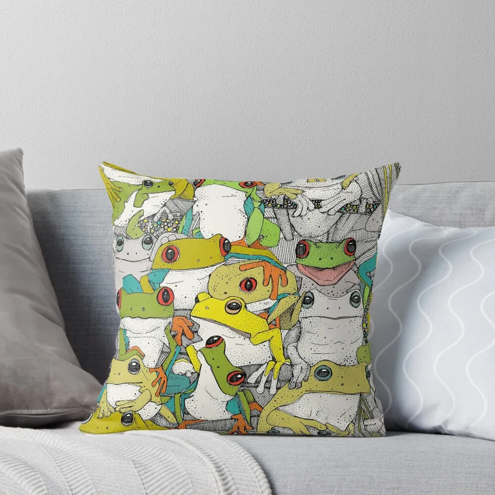 

just tree frogs col Throw Pillow ornamental pillows Anime autumn decoration Pillowcases Cushion Covers Sofa