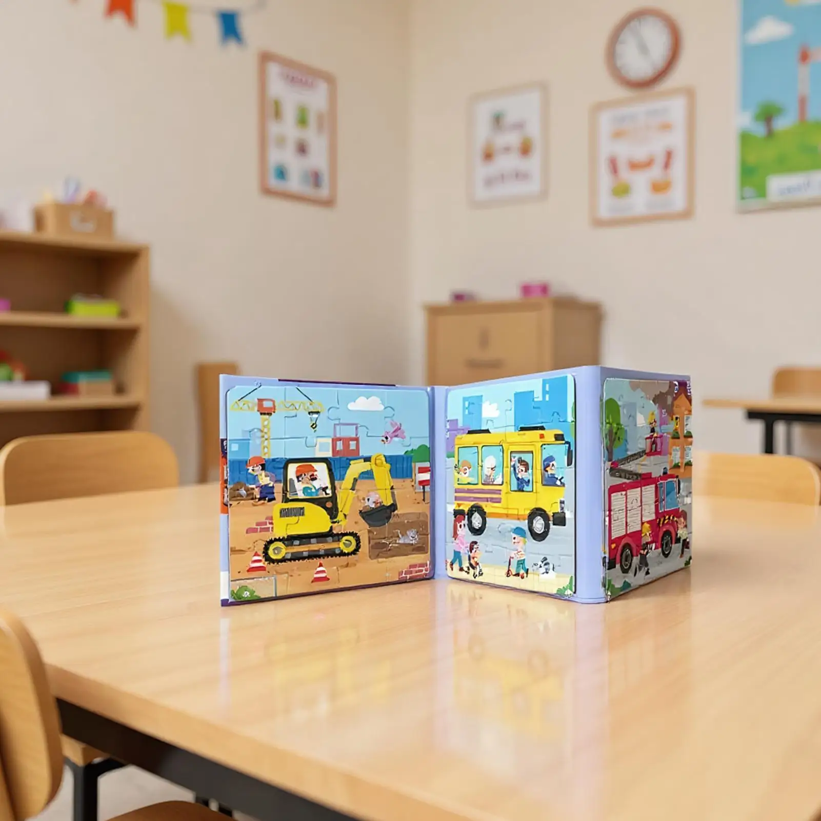 Magnetic Puzzle Toddler Magnet Jigsaw Puzzle Portable Parent Child Interaction Travel Toys Road Trip Activities for 2-6 Years