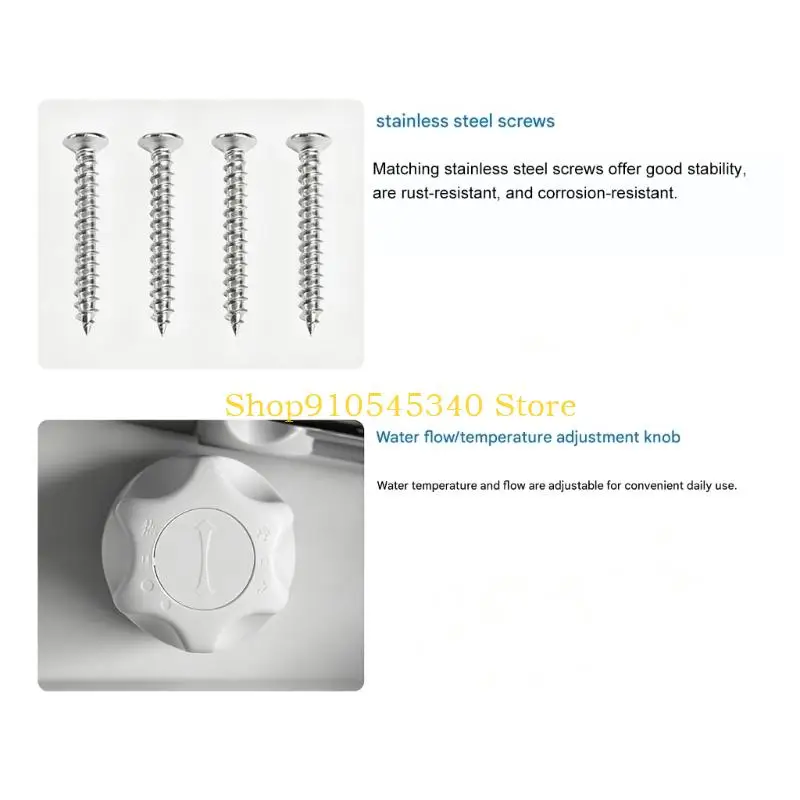 U2JA Recessed Shower Compartment Kit with Lockable Access Door, Stored Hose Sprayer, Mounting Screws and Key Lock Access