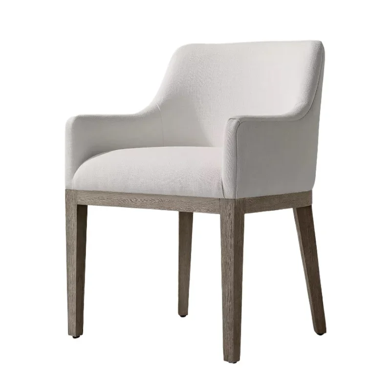 

Nordic dining chair household solid wood modern fashion simple leisure stool Italian leather