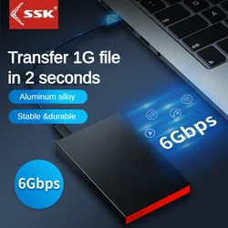 SSK scatola per unità a stato solido Mobile da 2.5 pollici Usb3.0 SATA Hard Drive Box Computer Ssd esterno disco rigido meccanico a stato solido