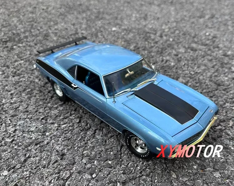 ACME 1:18 For 1969 Chevrolet Camaro COPO Camaro Alloy Diecast Model Car Kids Toys Birthday Gifts Hobby Display Collection Blue