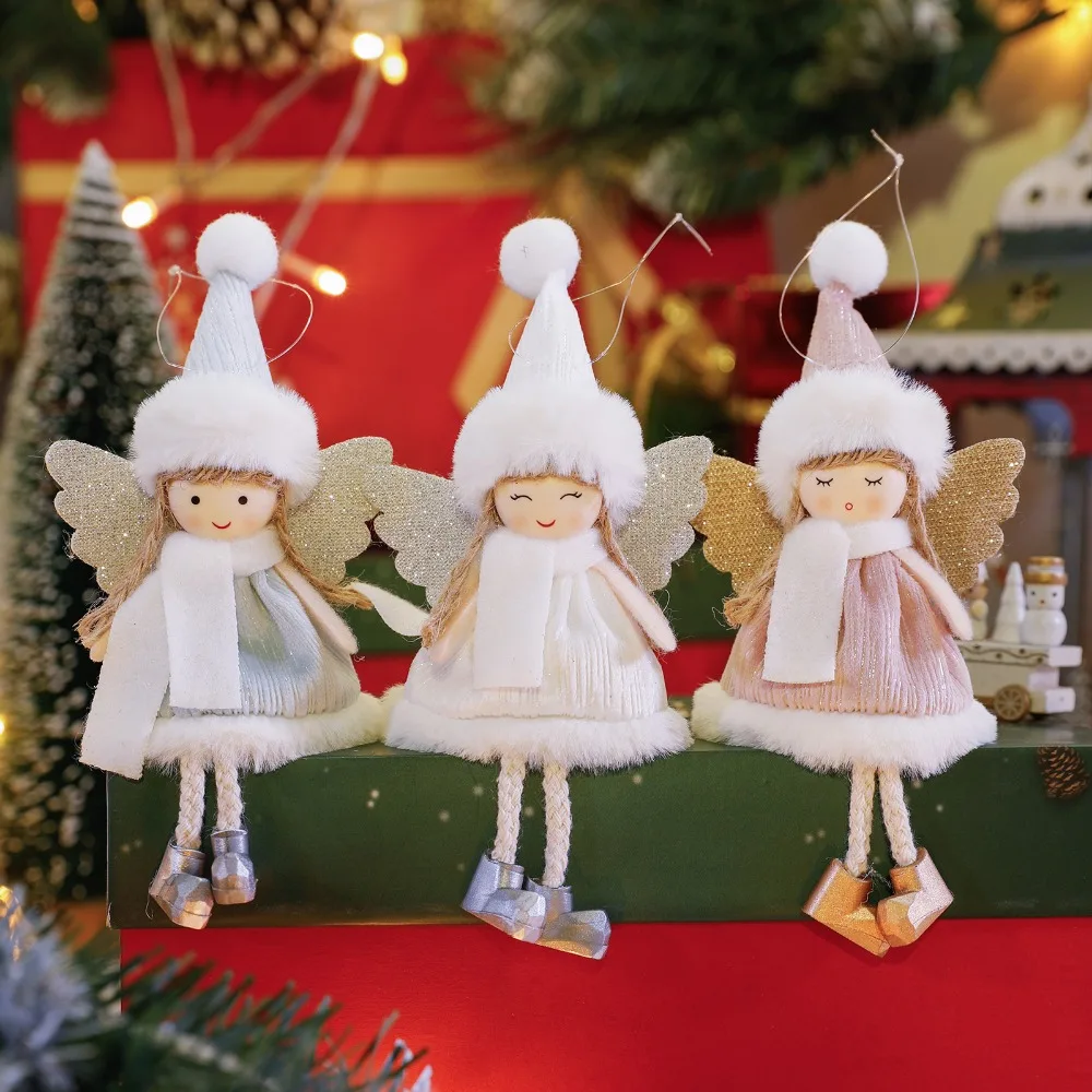 Merry Christmas Angel Dolls Christmas Tree Hanging Pendants Xmas Decorations for Home Ornaments New Year Gifts 2024 Navidad Noel