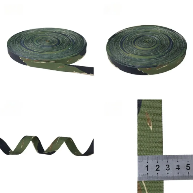 

1m Black Tiger Stripe Camouflage Webbing High-density Polyester Tactical Vest Waist Seal Bag Strap Equipment MOLLE Accessories