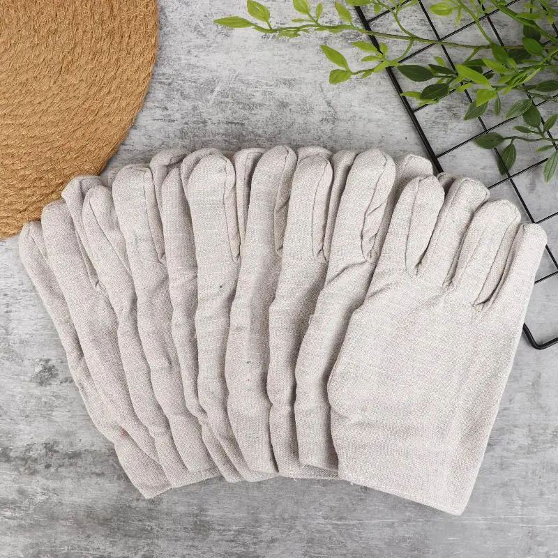 Canvas Gloves Wear-resistant Welder Maintenance Canvas Gloves Double Thickened Protective Labor Protection GlovesCanvas Gloves