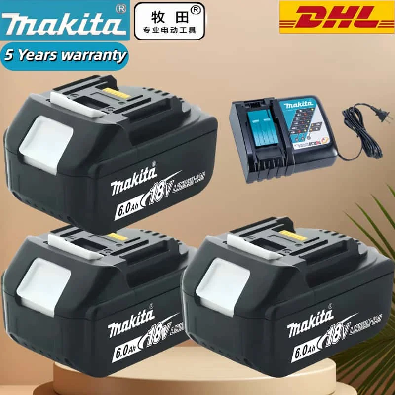 

18V 6000mAh Original Makita Battery，LED Capacity Indicator，can replace makita DDF487 DTD173 DGA404 DTW700 Screwdriver battery