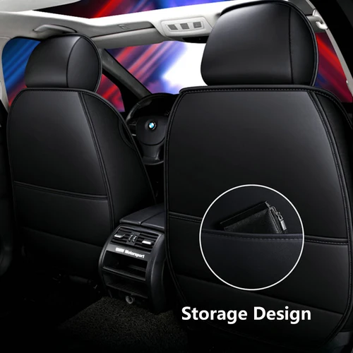 Imagen 2 del producto Elegante funda universal para asiento de automóvil de piel sintética de Tand: diseño fácil de limpiar y cómodo, se adapta a los modelos principales: mejora tu automóvil