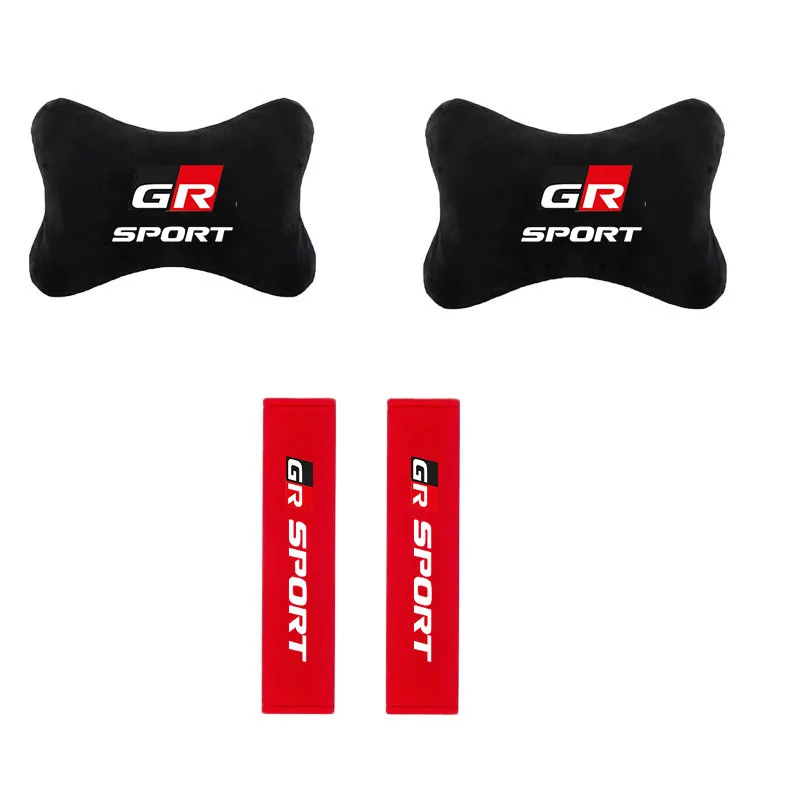 

For GR Sport Gazoo Racing Car Headrest Neck Support Seat Belt Shoulder Seat Auto Accessories