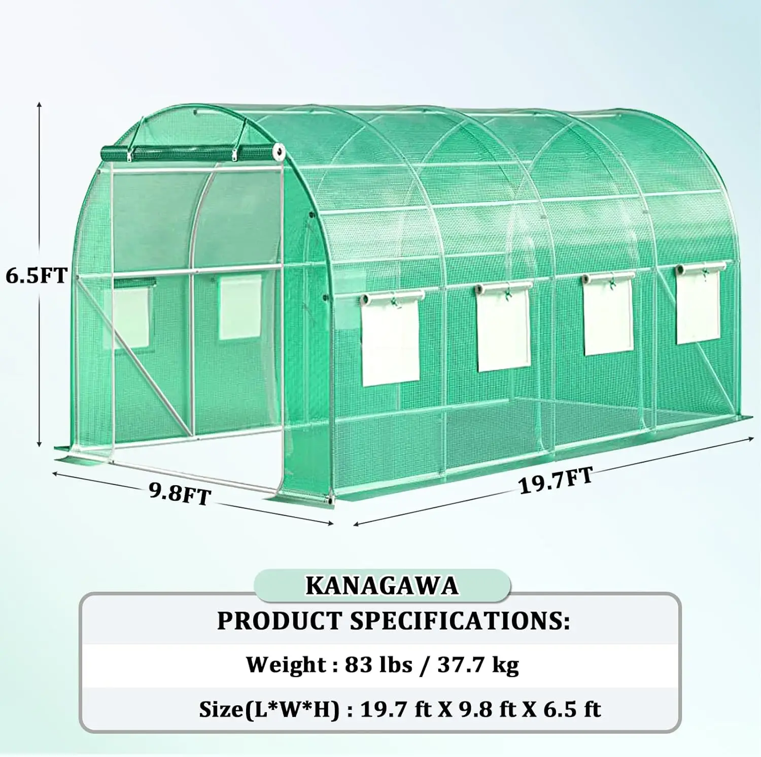 Imagem -05 - Estufa com Sistema de Rega Túnel Walk-in Heavy Duty Portátil Green House Proteger Plantas Plantas de Jardinagem 20x10 x 10 x 7