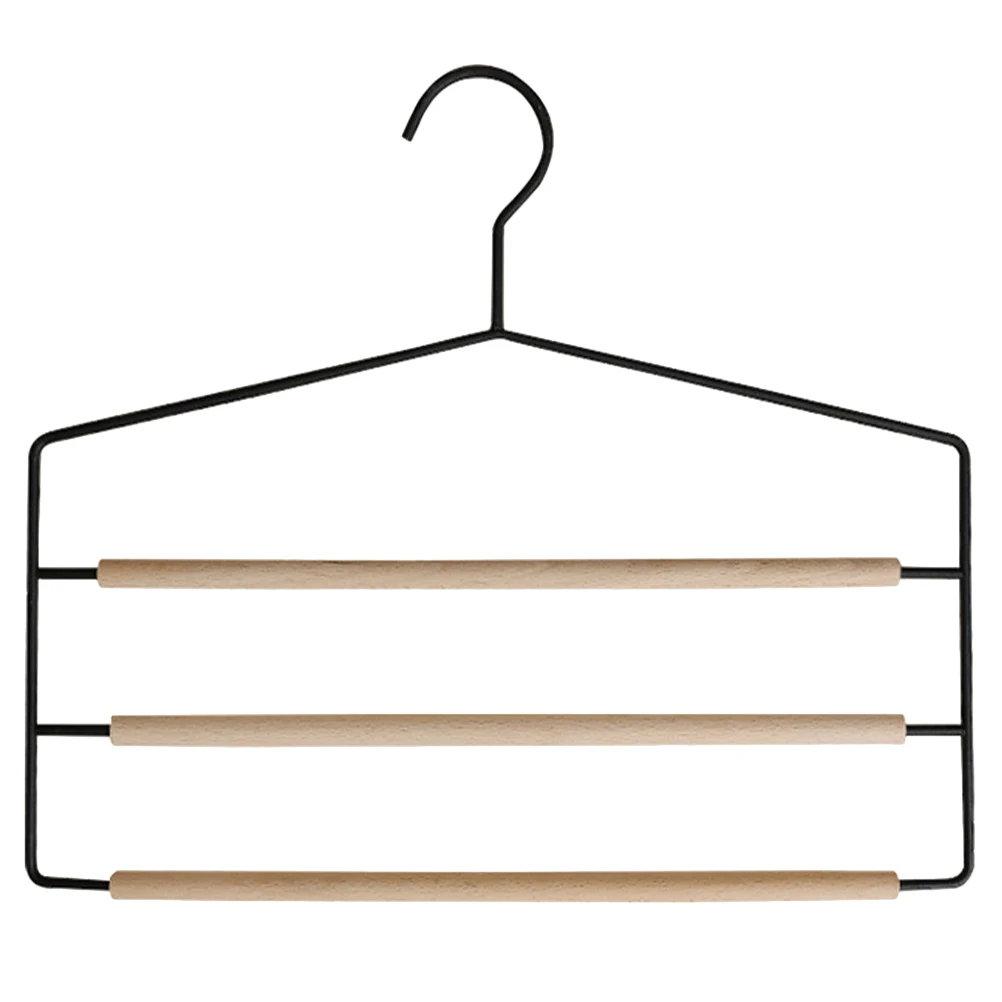 

Multifunctional Pant Hanger 3-Tier Clothes Organizer Space Saving For Pants Scarves Ties Multi Layer Hangers