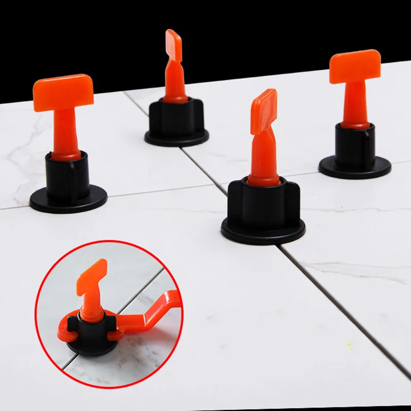 1set Reuseable Tile Leveling System Clips Adjustable Locator Spacers Flooring Wall Tiles Ceramic Level Wedges Construction Tool