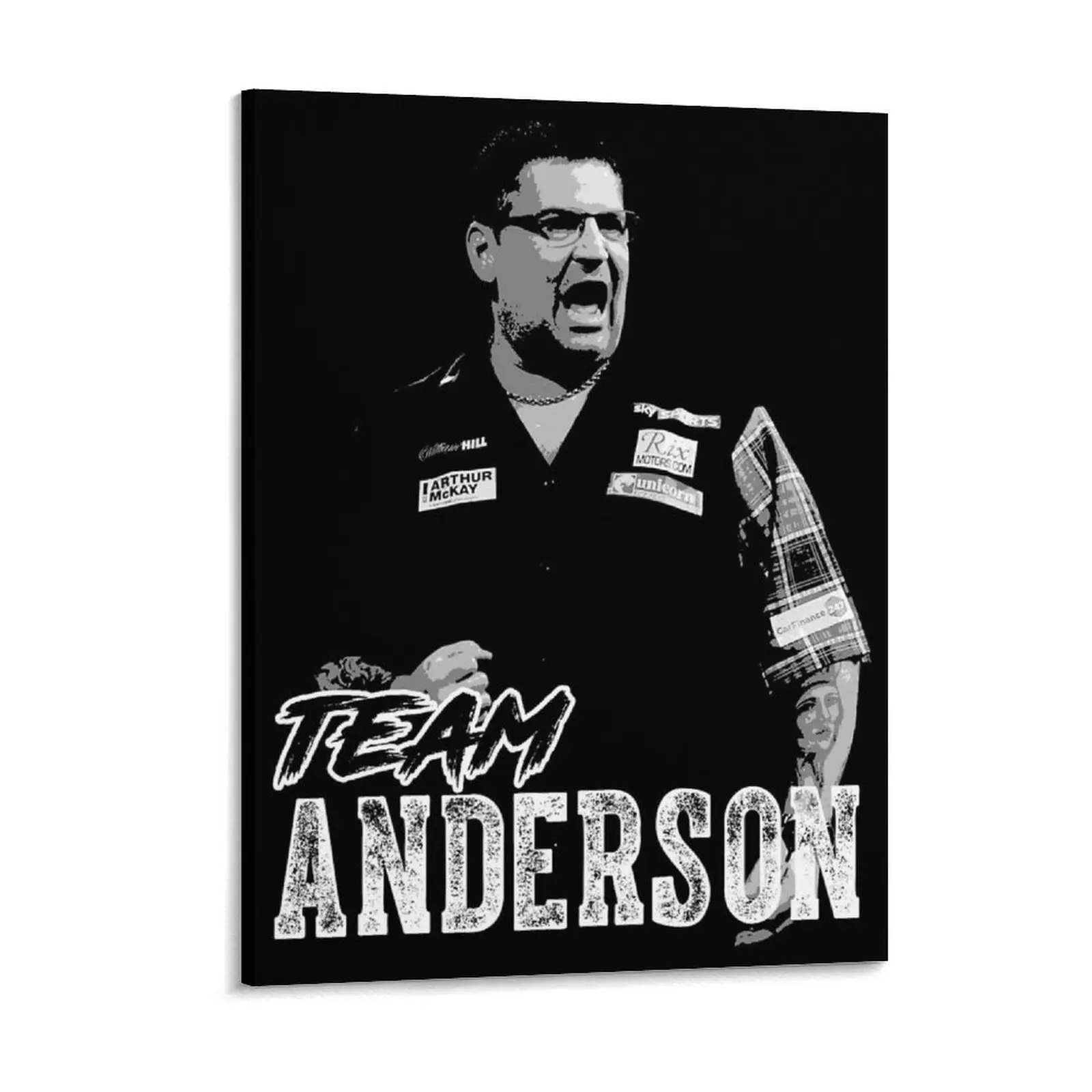 Gary Anderson Pdc 2022 Canvas Painting Printing Bar Club Bar Funny Character Framed Wall Painting