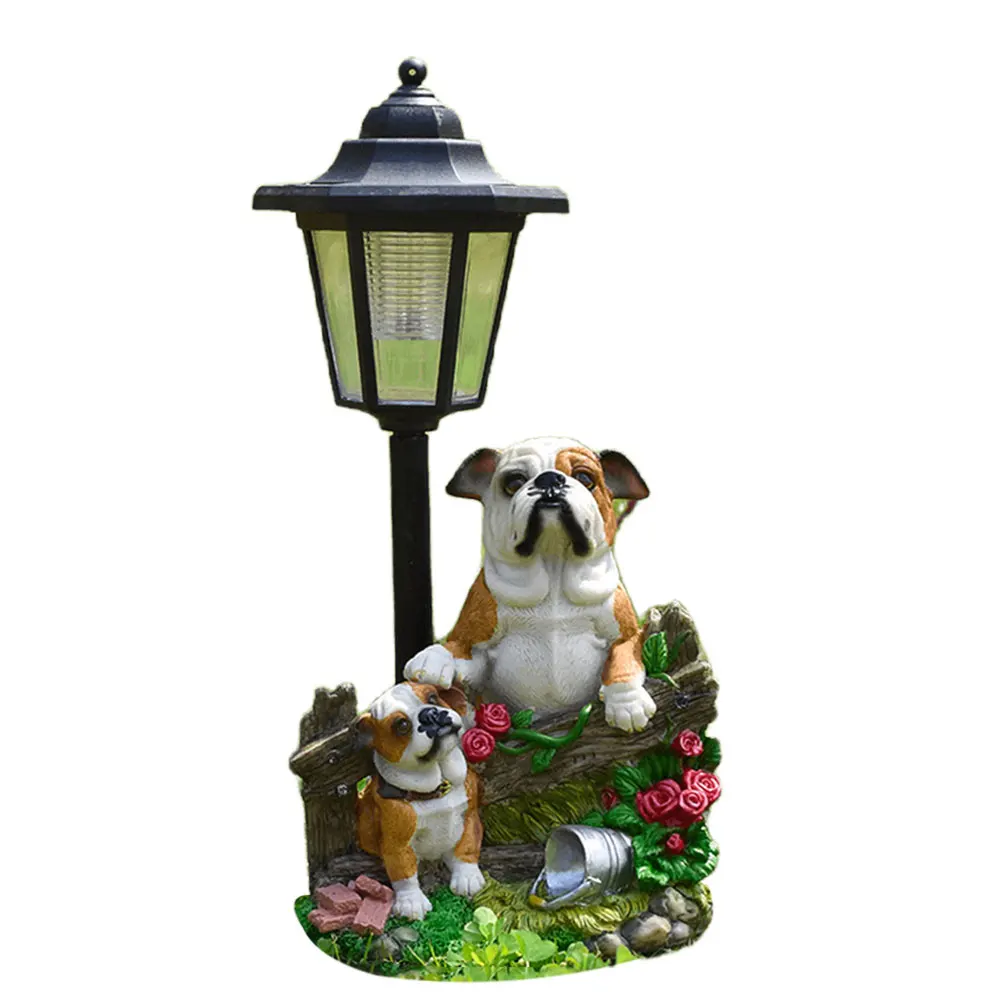 

Solar Powered Hexagonal Decorative Lamp Resin Garden Light Ornament Animal/Child/Gnome Cute Sculpture Lamp for Garden Yard Decor