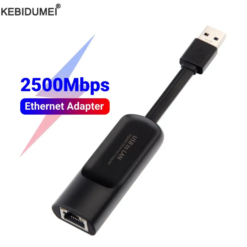 2500Mbps Ethernet Adapter 2.5 Gigabit USB Type C to RJ45 Lan Wired Ethernet Gigabit Adapter Network Card for MacBook iPad Pro