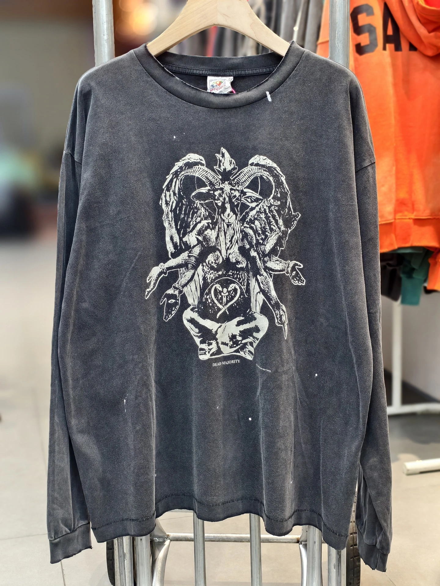 

Свободная футболка с длинным рукавом в американском стиле, модная, из хлопка, для молодежи, на каждый день, удобная, в стиле INS