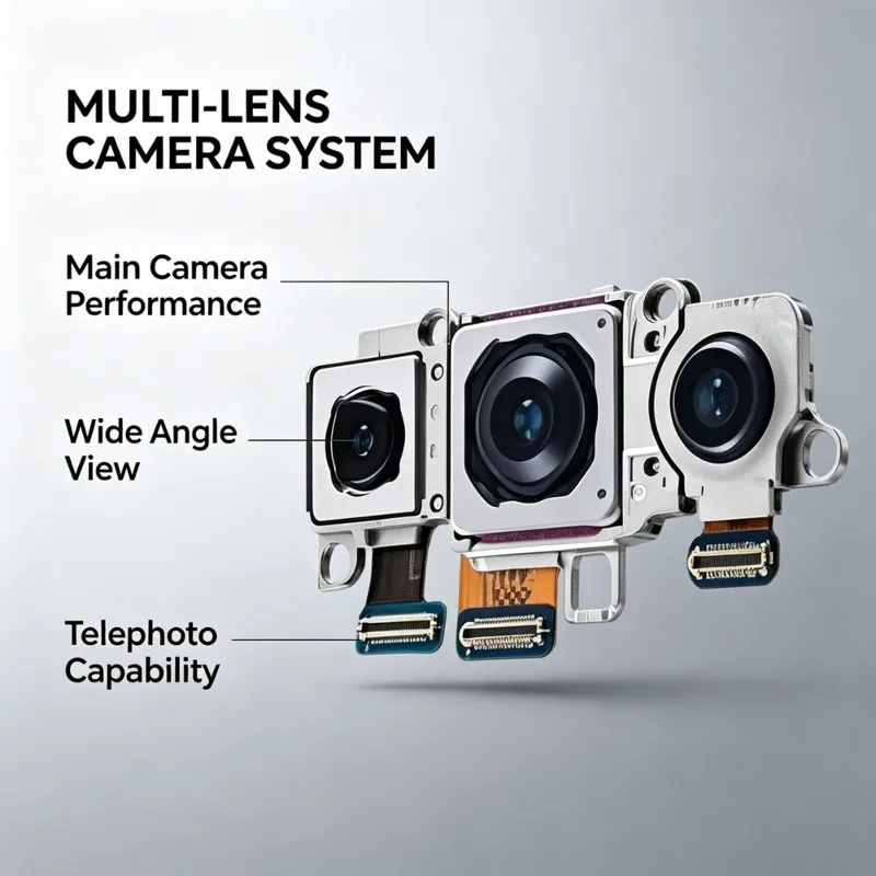 X64A-For Samsung S23 Plus Rear Camera Module Cam W Repair Part Replacement Unit,Mobile Phone Accessories, 1PC