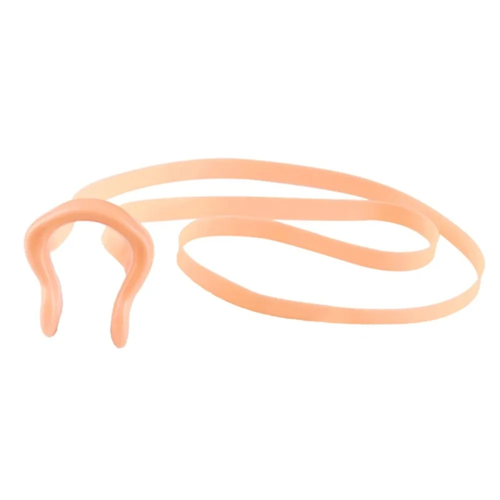 Met String Zwemmen Neusklem Latex Vastgebonden Siliconen Touw Neusklem Zachte Waterdichte Zwemmen Neuspluggen Slapen Snurken