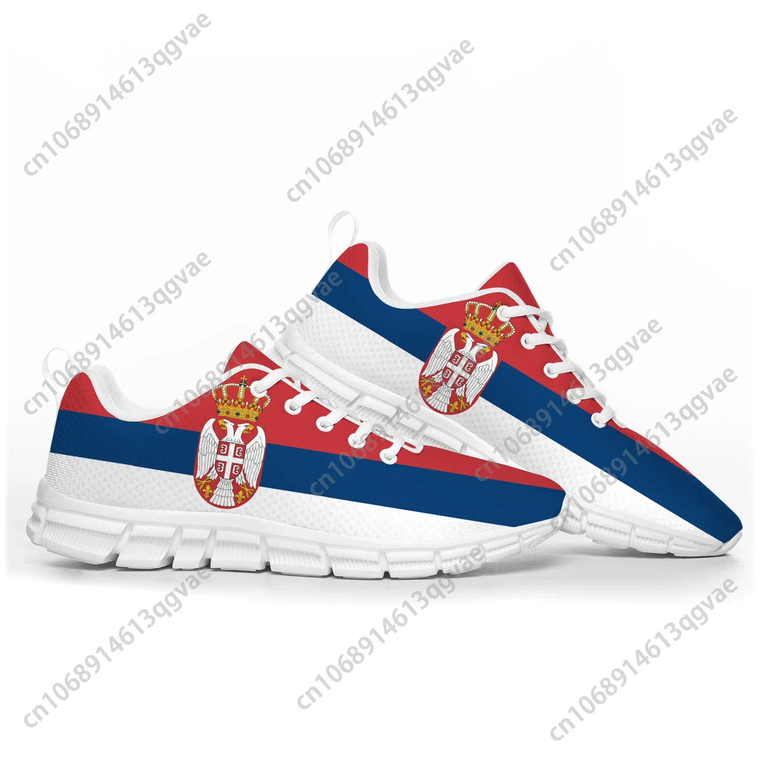 Servische Vlag Sportschoenen Heren Vrouwen Tiener Kinderen Sneakers Servia Casual Custom Hoge Kwaliteit Paar Schoenen