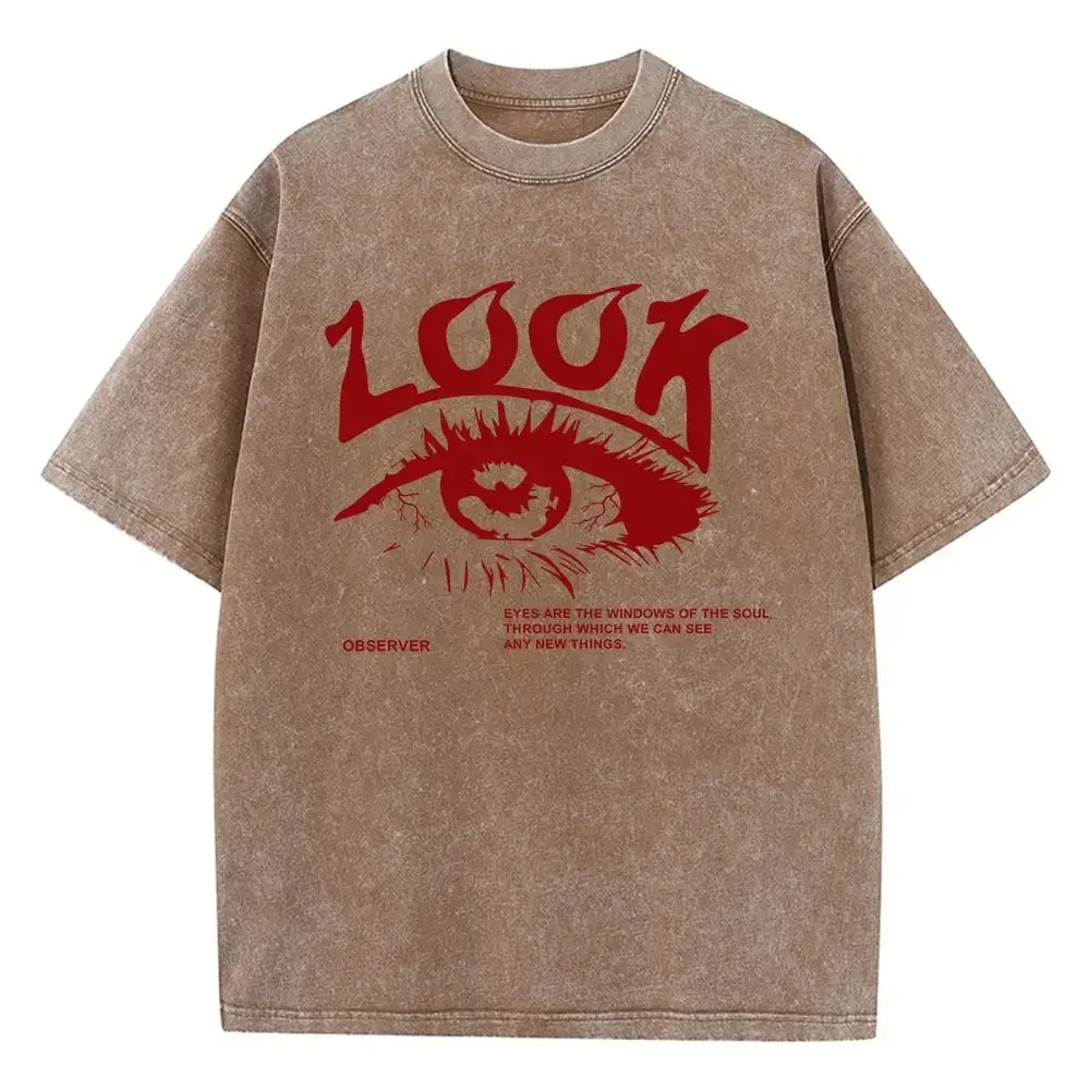 

Funny Observer Look Print Men T Shirts Lovely Breathable Tshirt Outdoor Aesthetic Tees Holiday Round Neck Short Sleeved