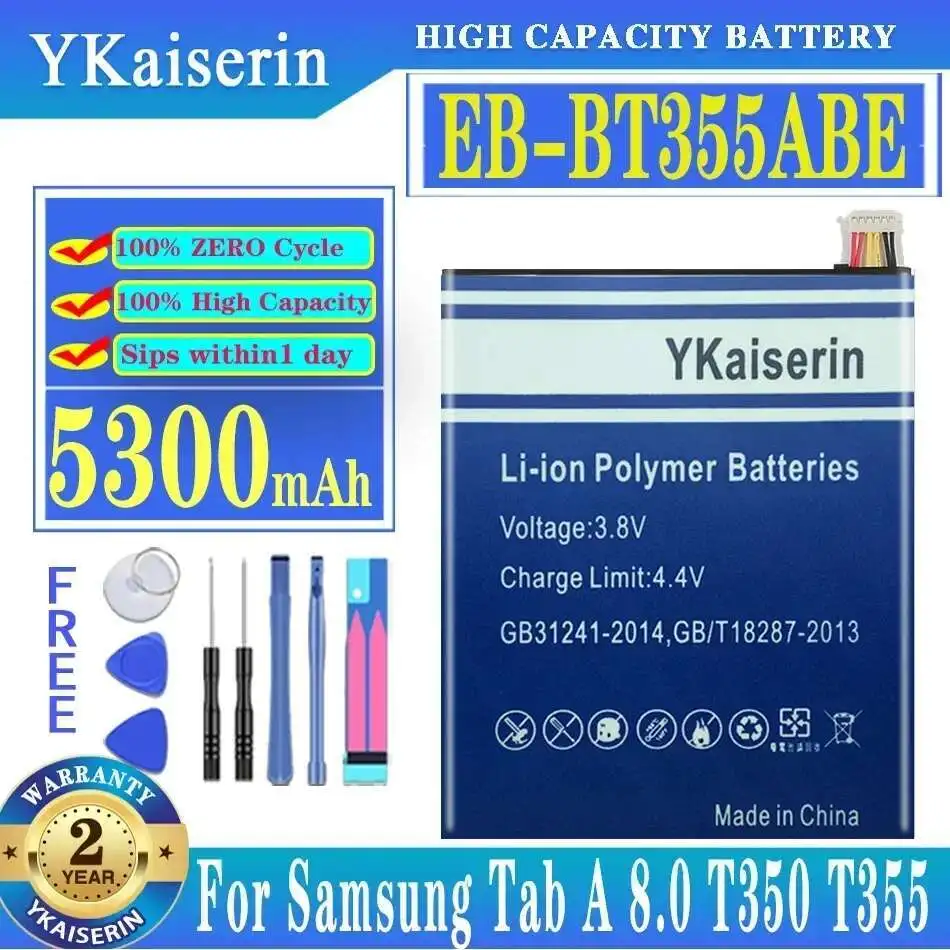 

Tablet Battery EB-BT355ABE 5300Mah For Samsung Galaxy Tab A 8.0 T350 T355 T355C P350 P355C P355
