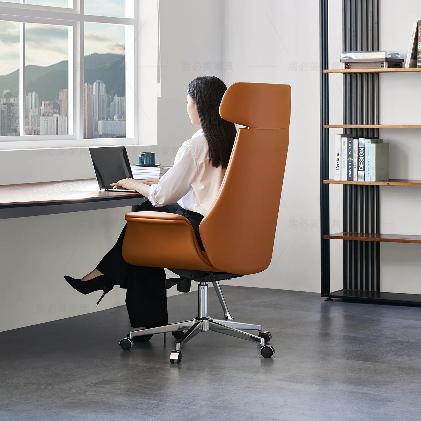 Office reclining office chair comfortable high back conference reception boss chair modern and simple