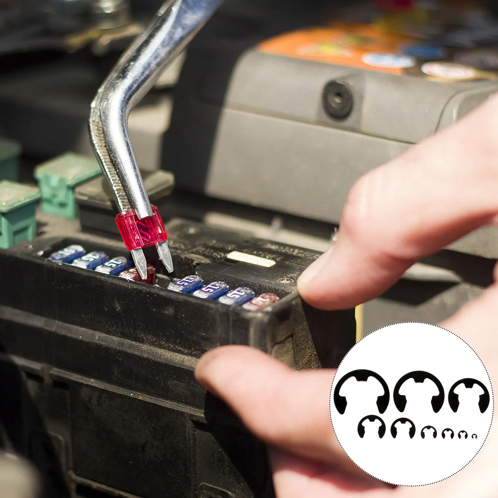 

328pcs External Retaining Ring Set Manganese Steel Snap Clips For Shaft Bearing Gear Pulley Fix Tool Assortment Case