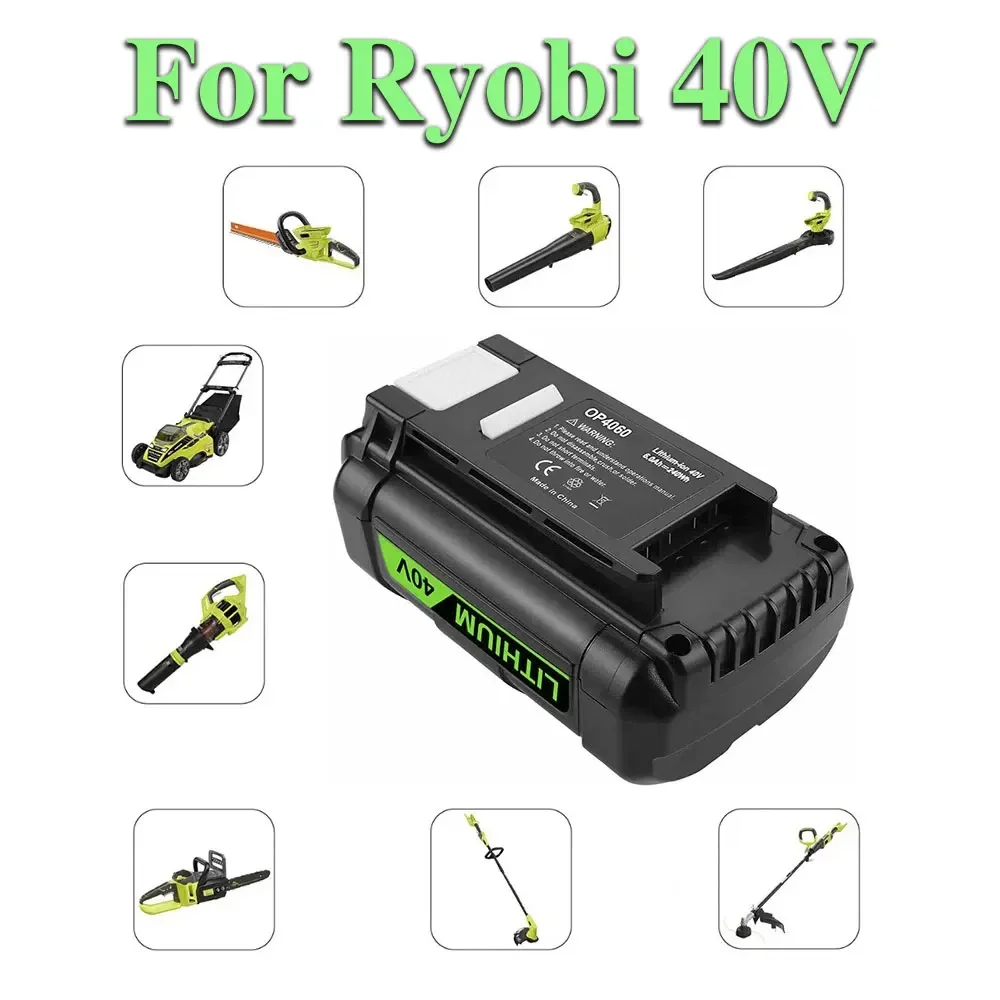 lithium battery 40V 6.0Ah-9.0Ah-12.0Ah OP4040 OP4026 OP4030 OP4050 OP4060A OP40201 OP40301 for Ryobi series wireless power tools