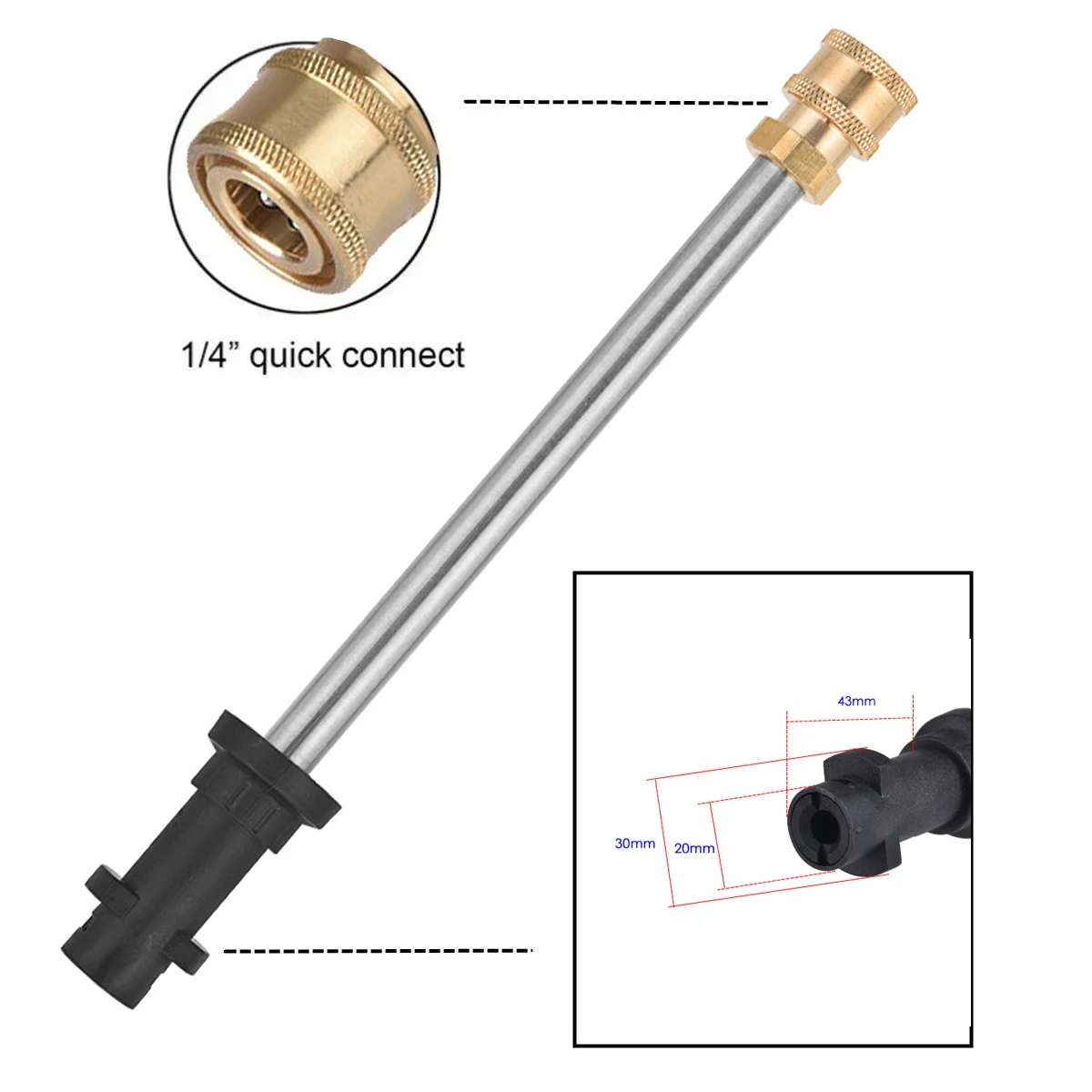 Extension Lance Wand for Karcher K2 K3 K4 K5 K7 Extender Rod with Spray Nozzles