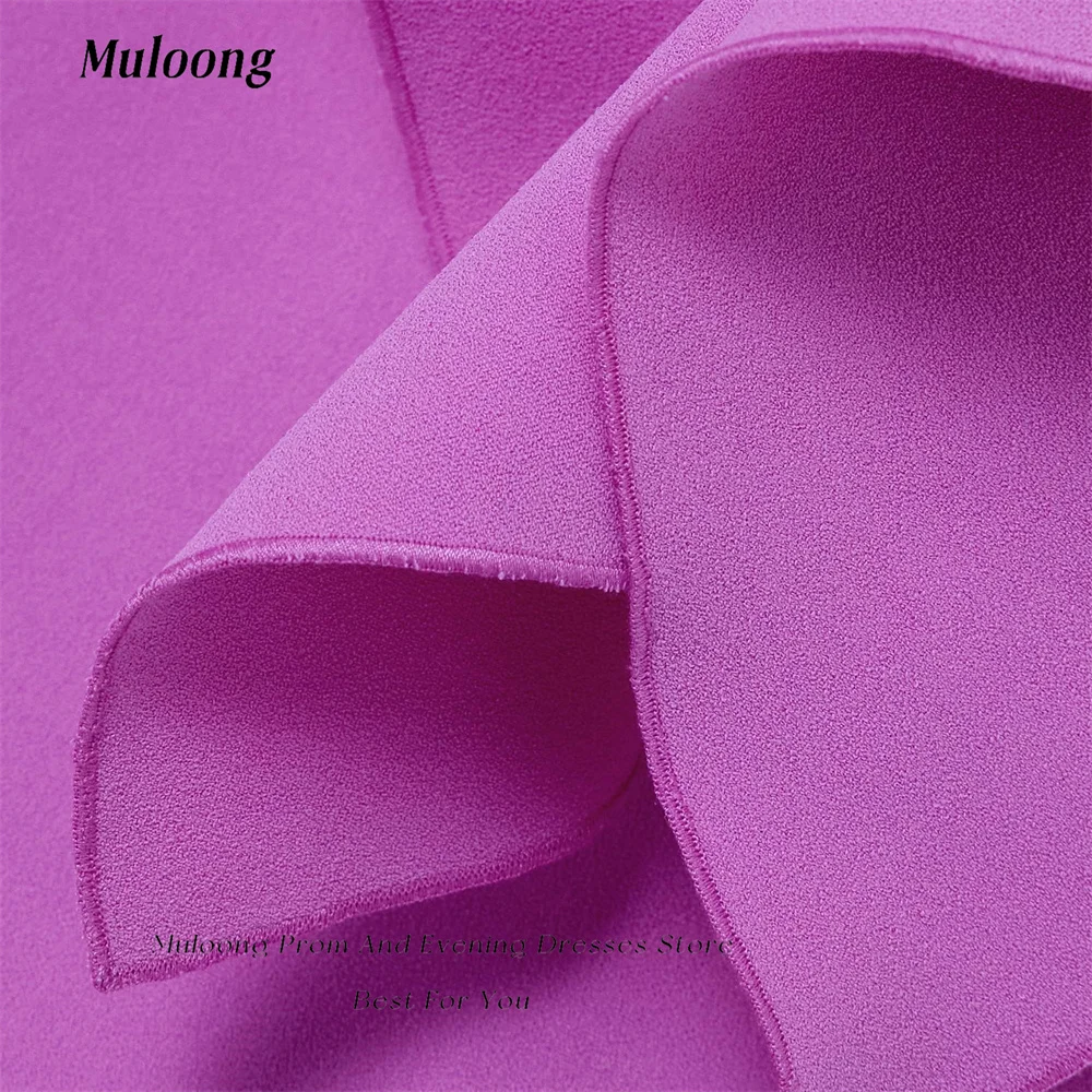 Muloong-Robe violette pour occasions formelles, col bateau, Arabie saoudite, manches évasées, longueur au sol, dos droit, fente, haute couture